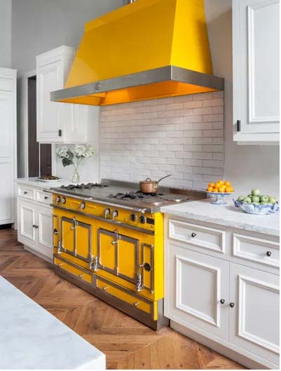 رنگ زرد در آشپزخانه